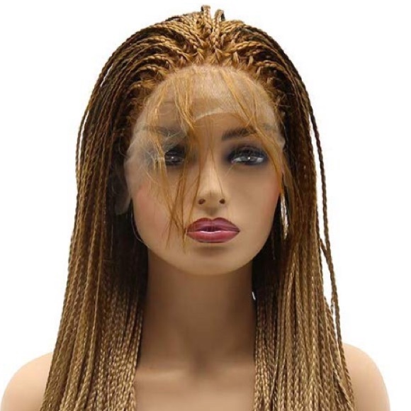 CASEY 24” BROWN&BLONDE OMBRÉ Braided LaceFront WIG main image 6